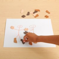 Foam | Handjes en voetjes | Huidskleuren | Zelfklevend | 200 stuks