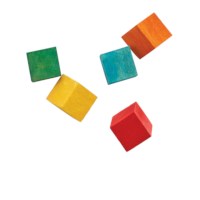 Houten blokjes | 1.5 x 1.5 cm | Assorti | 196 stuks