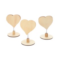 Houten hart | Beweegbaar | 12,5 x 7.5 cm | 12 stuks