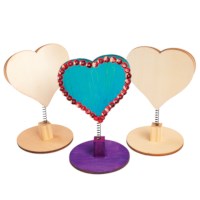 Houten hart | Beweegbaar | 12,5 x 7.5 cm | 12 stuks