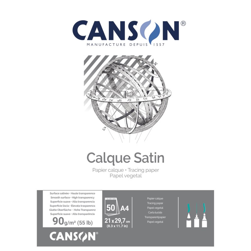 Transparantpapier | Canson | 90 grams | A4 | 50 vel