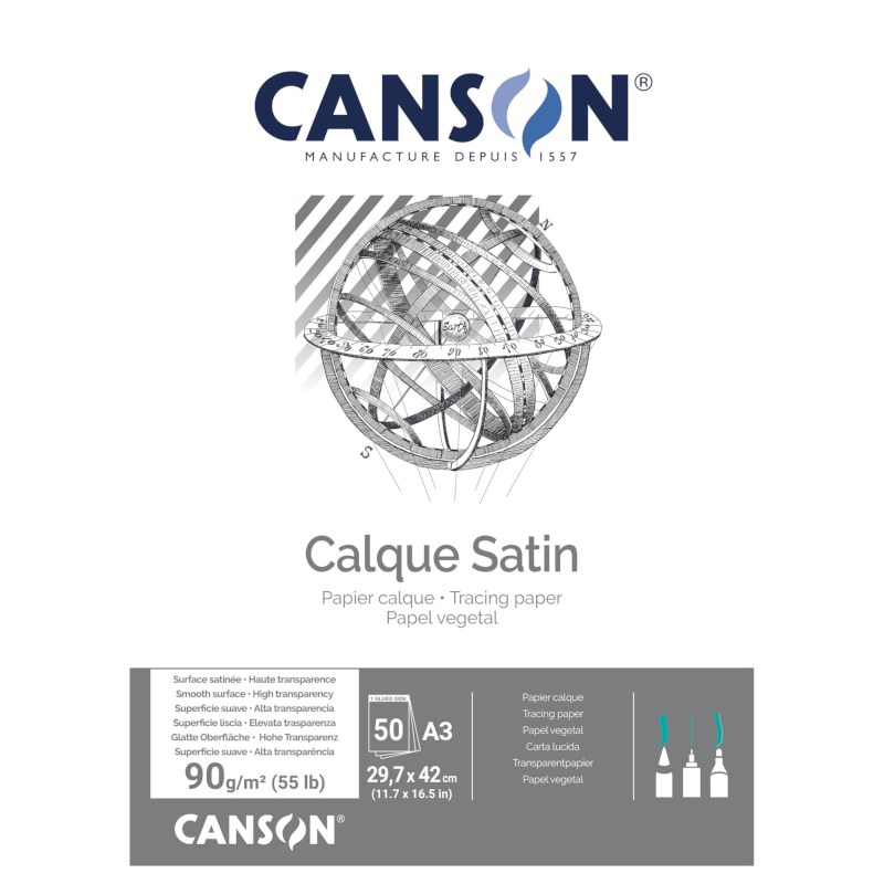 Transparantpapier | Canson | 90 grams | A3 | 50 vel