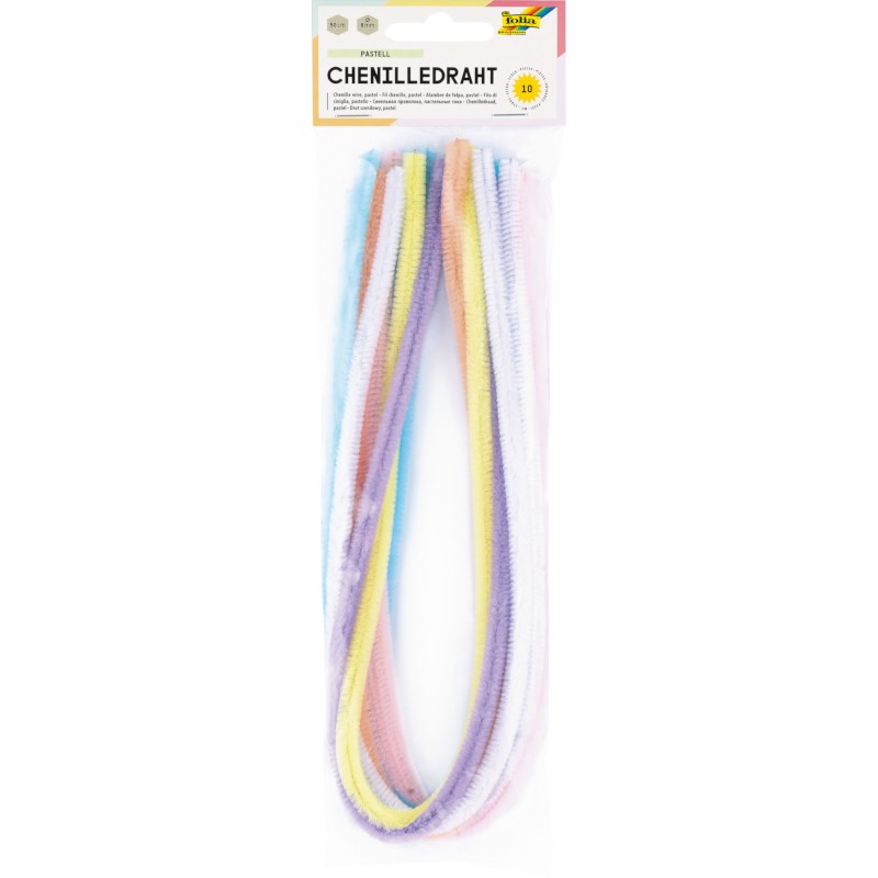 Chenilledraad | Folia | Pastel | 50 cm | 10 stuks