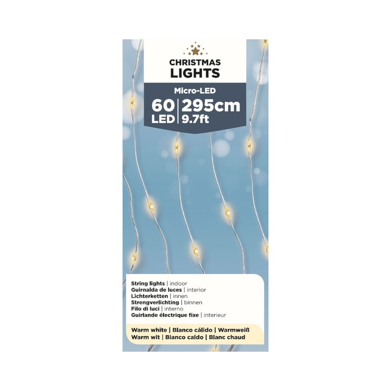 Verlichting kerst | LED warm wit | 295 cm