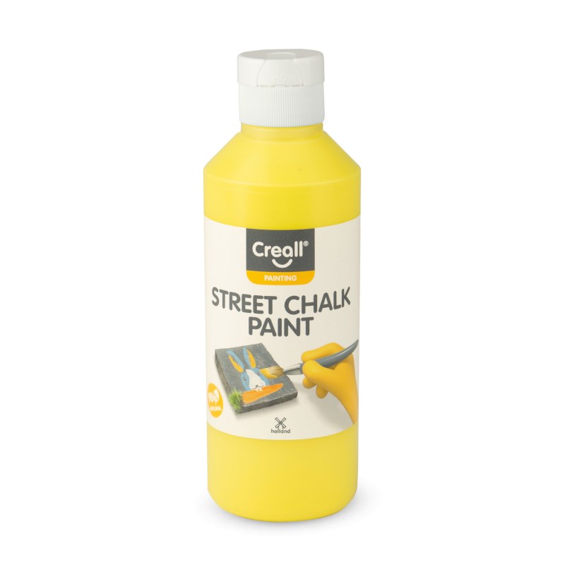 Stoepkrijtverf | Creall street paint | Geel | 250 ml