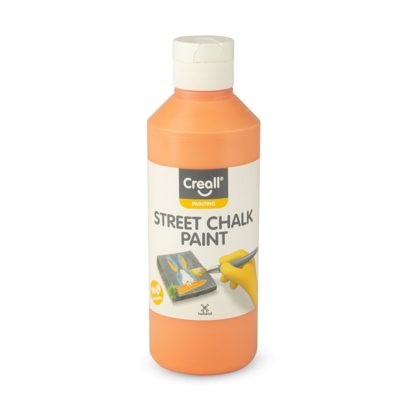 Stoepkrijtverf | Creall street paint | Oranje | 250 ml