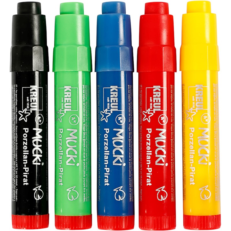 Glasstiften en porseleinstiften | Kreul | Assorti | 5 stuks