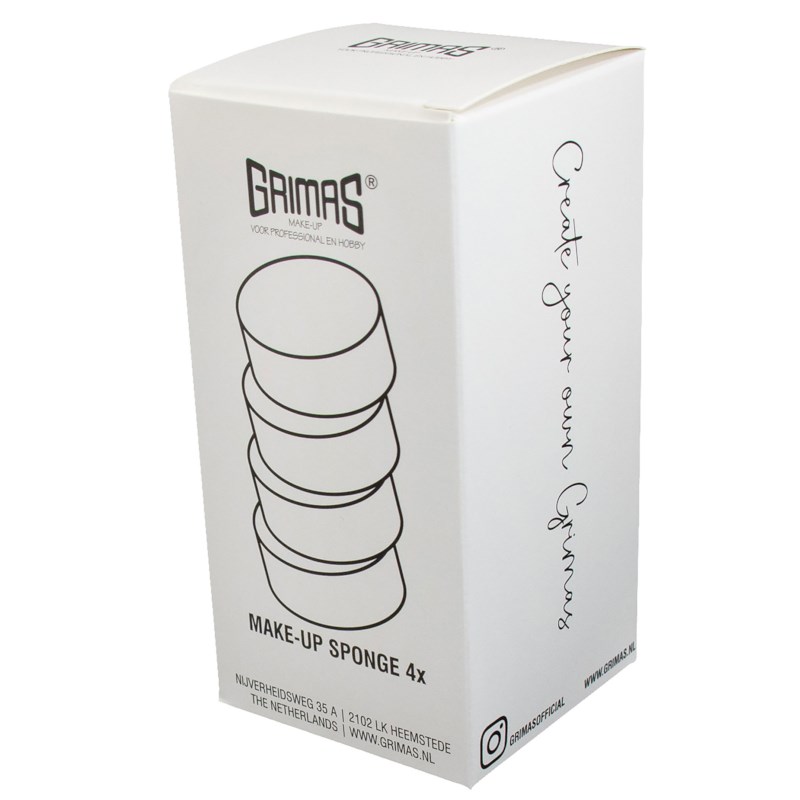 Make-up spons | Grimas | Rond 6 cm | 4 stuks