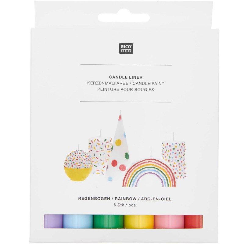 Kaarsen stiften | Rico design | 6 kleuren | 30 ml