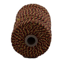 Touw katoen | Ledent | 150 meter | Geel/Rood/Zwart