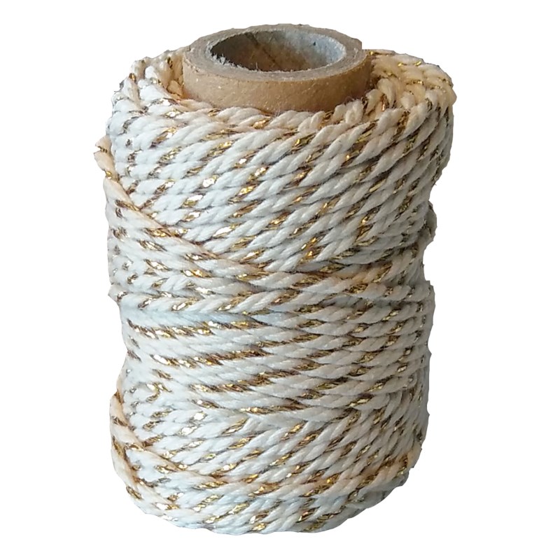 Touw katoen | Ledent | 20 meter | Goud / Ecru