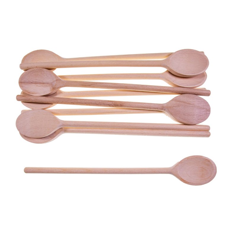 Houten lepel | 32 cm | 10 stuks