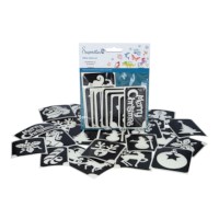 Schmink sjablonen | Glitter tattoo | Superstar | Kerst | 24 stuks