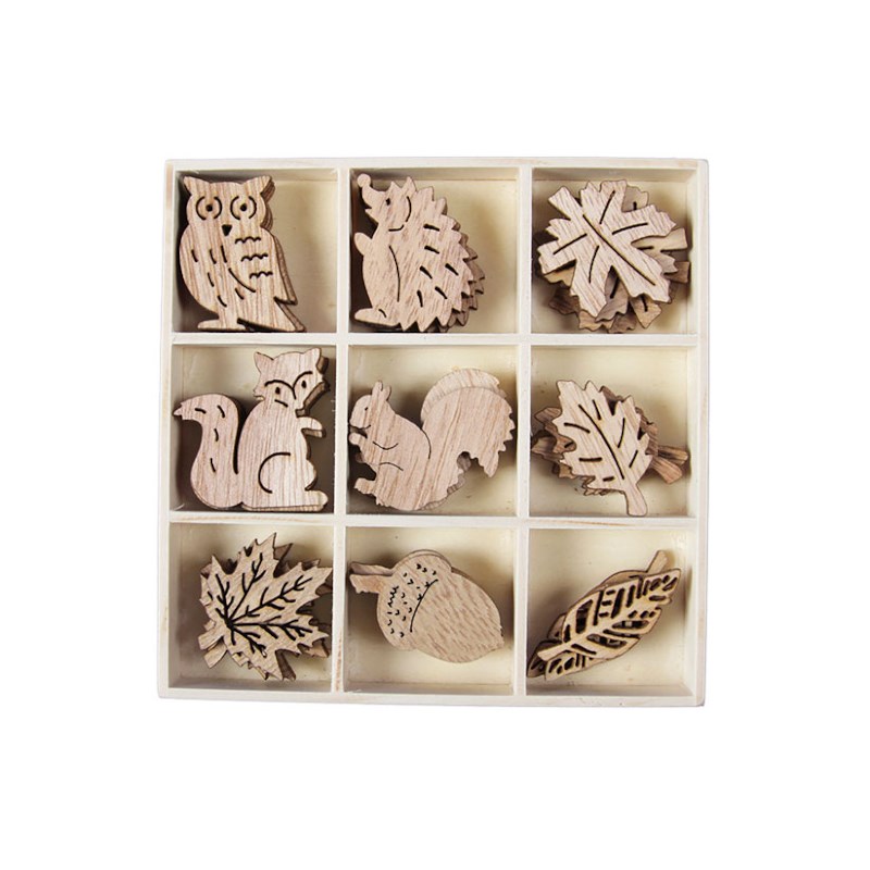 Herfst decoratie | Triplex | 36 stuks