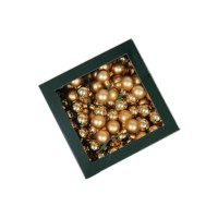 Kerstballen op draad | Goud | 25 mm | 144 stuks