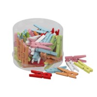 Wasknijpers | Hout | Gekleurd | 3 cm | 72 stuks