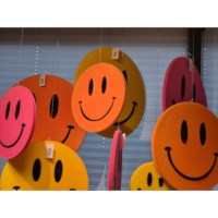 Smiley | Roze | 30 cm
