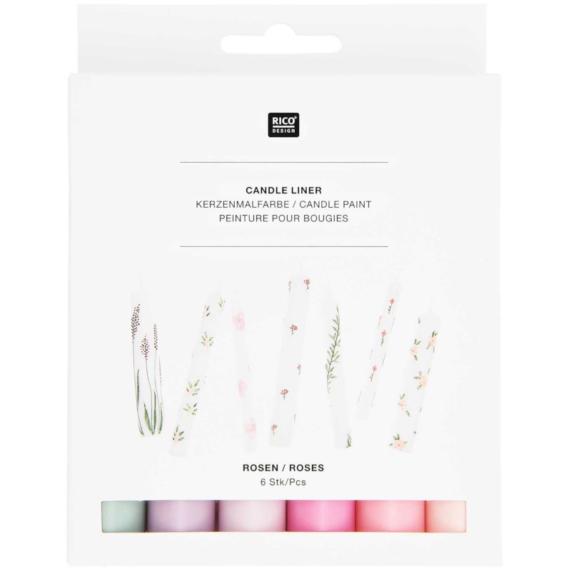 Kaarsen stiften | Rico design | Pastel | 6 stuks | 30 ml