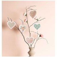 Borduurkaarten | Rico design | Hartjes | 8 stuks