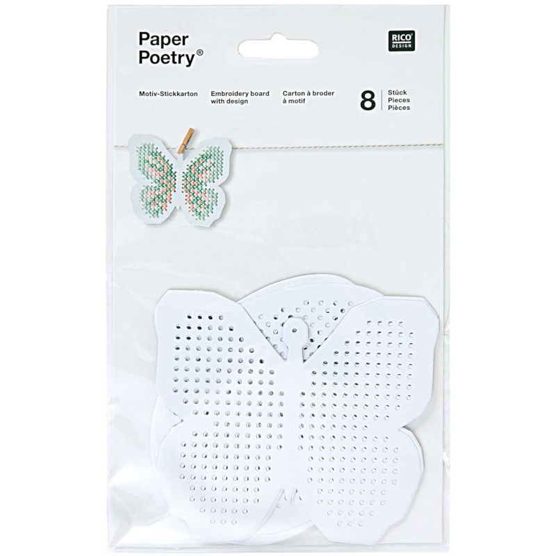 Borduurkaarten | Rico design | Voorjaar | 8 stuks