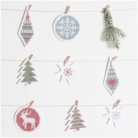 Borduurkaarten | Rico design | Kerst | 8 stuks