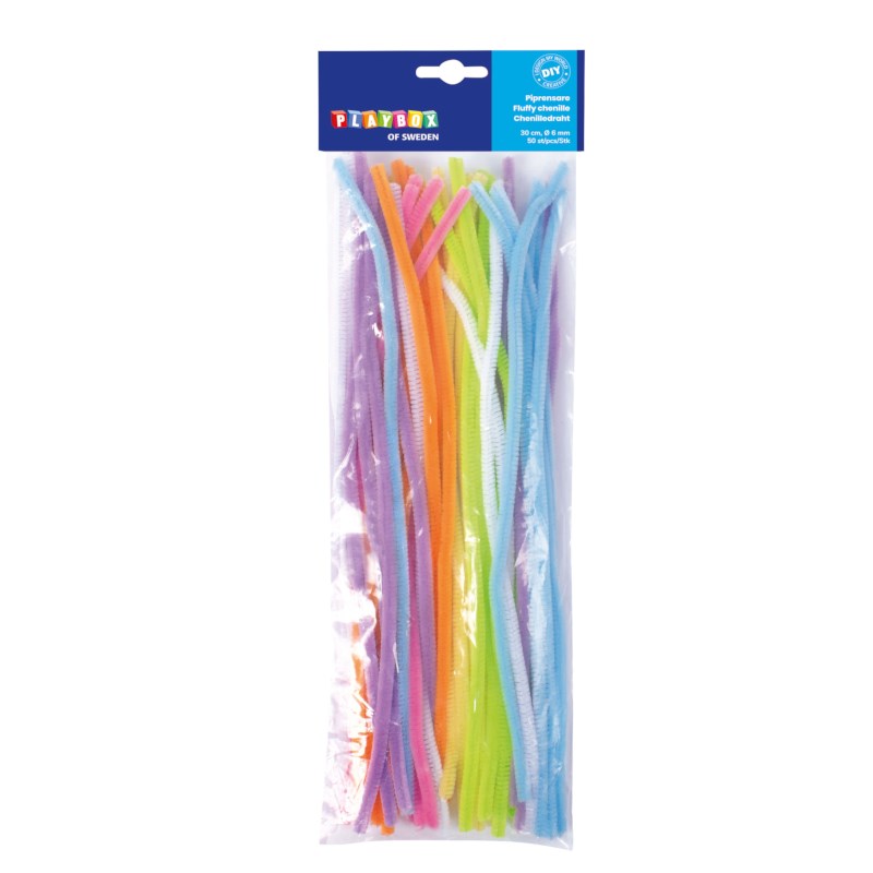 Chenilledraad | Playbox | Pastel | 50 stuks 