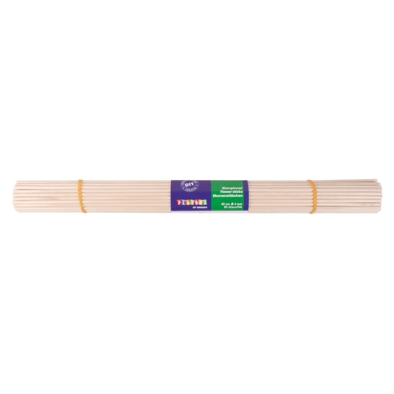 Ronde stokken | Playbox | 40 cm | 50 stuks