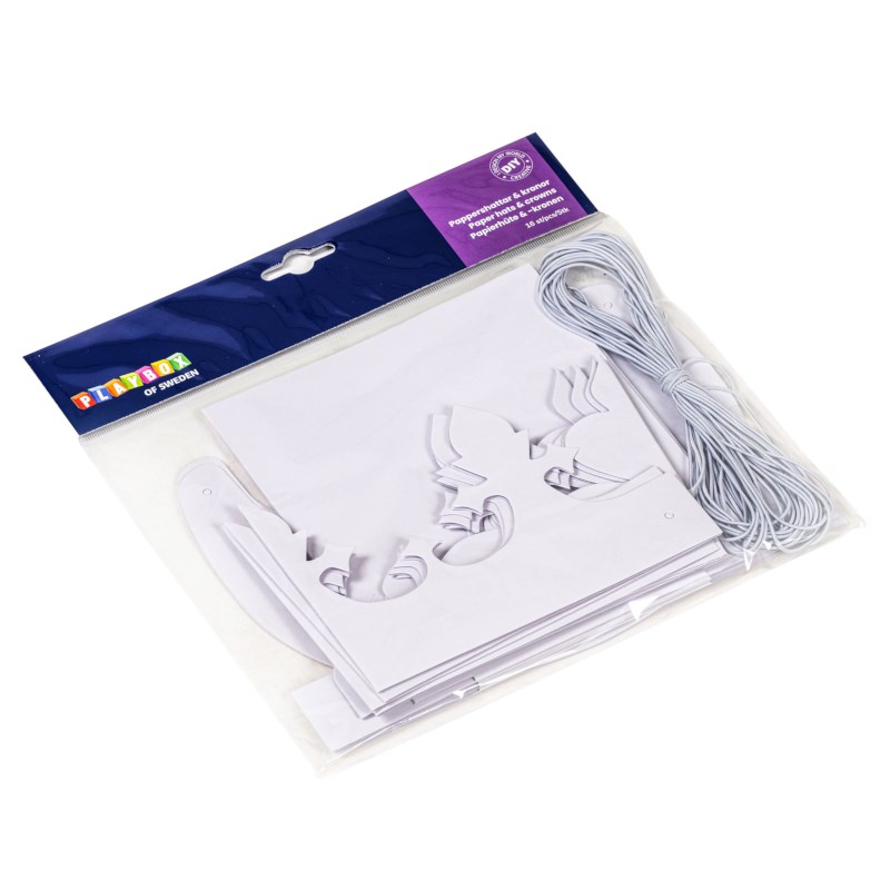 Hoedjes en kroontjes | Playbox | Karton | 16 stuks