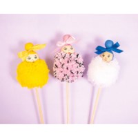 Houten bal | Playbox | Gezichtjes | 20 stuks