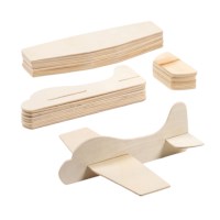Vliegtuig hout | Playbox | 12 stuks