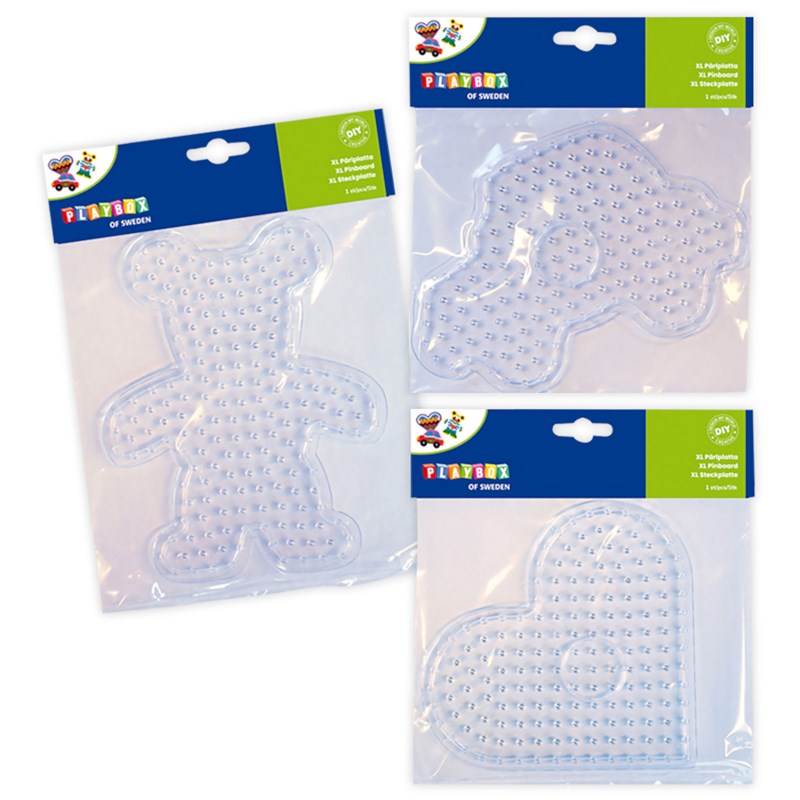 Strijkkralen onderlegplaat maxi | Playbox | 3 stuks