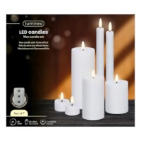LED kaars | Lumineo | Warm wit | 24 cm | 4 stuks