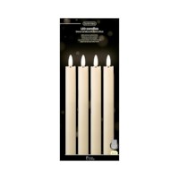LED kaars | Lumineo | Warm wit | 24 cm | 4 stuks