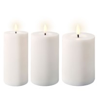 LED kaars | Lumineo | Warm wit | Assorti | 3 stuks