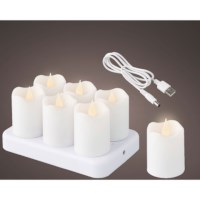LED waxinelicht hoog | Lumineo | Warm wit | Oplaadbaar | 6 stuks