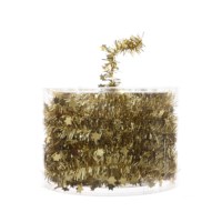 Kerstversiering lametta | Licht goud ster | 7 meter