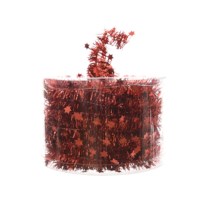 Kerstversiering lametta | Rood ster | 7 meter