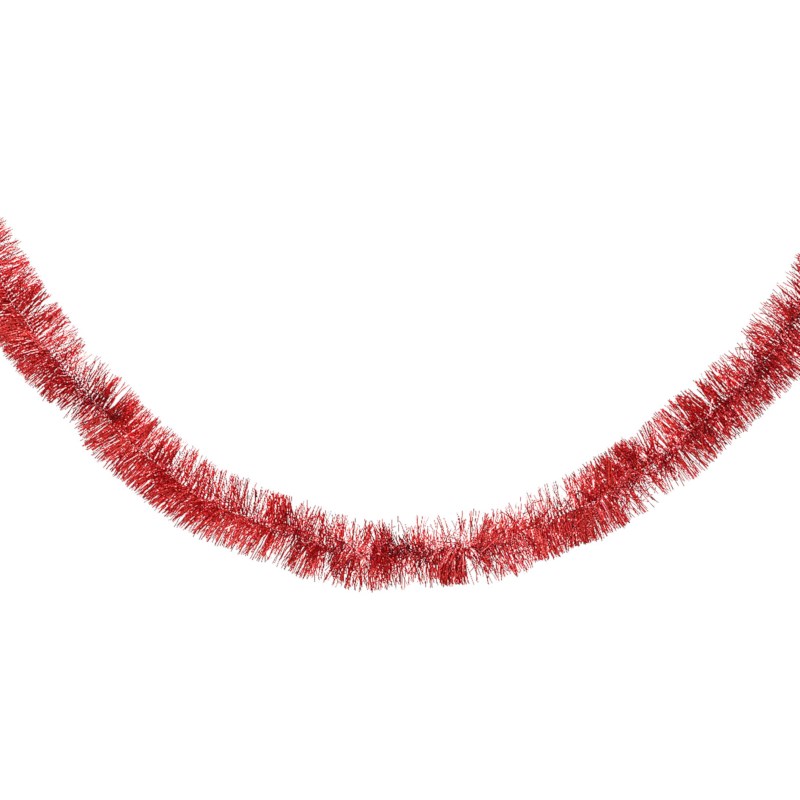 Kerstversiering lametta | Rood | 2.7 meter