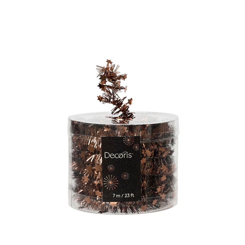 Kerstversiering lametta | Brons ster | 7 meter