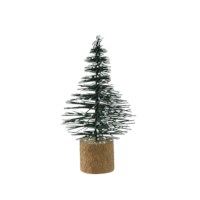 Mini kerstboom op voet  | 8 cm | 12 stuks