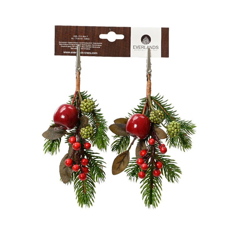 Decoratietak appel op clip | 2 stuks