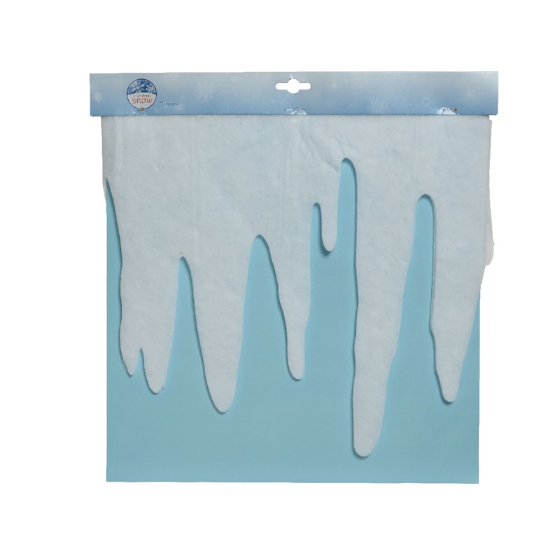 Raamversiering | Sneeuw ijspegel | Wit | 2 meter