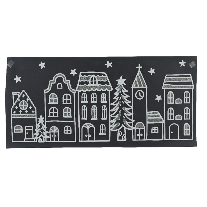 Raamdecoratie sticker | Wit | 49 x 23 cm