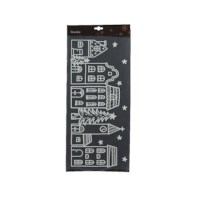 Raamdecoratie sticker | Wit | 49 x 23 cm