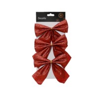 Kerstversiering strik | Rood | 3 stuks