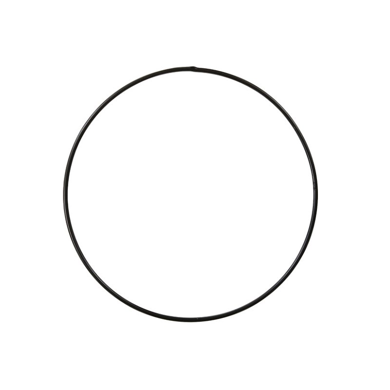 Metalen ring | Diameter 50 cm | Zwart