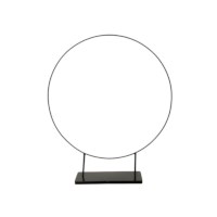 Metalen ring op voet | Diameter 57,5 cm | Zwart