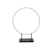 Metalen ring op voet | Diameter 38 cm | Zwart