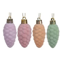 Kersthangers | Dennenappels | Pastel | 4 stuks