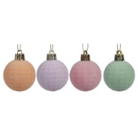 Kerstbal | Doorsnee 3 cm| Pastel | 16 stuks